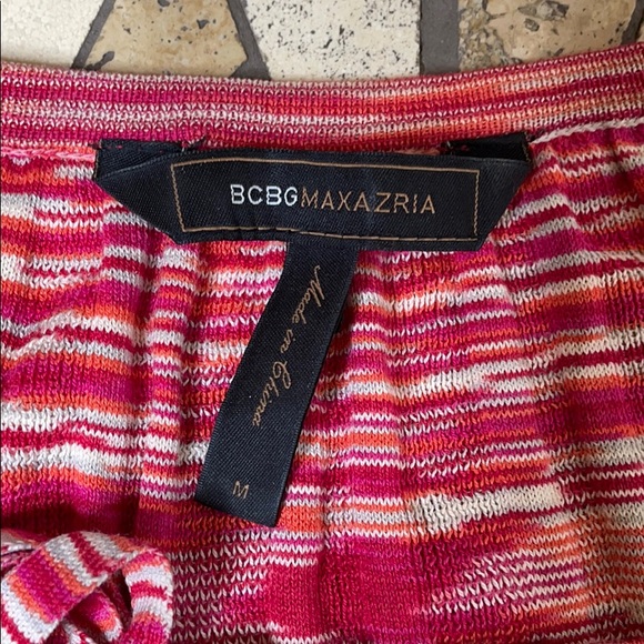 BCBGMaxAzria Shift Silk Dolman Sleeves Knit blouse Pink Cream Size M - Picture 8 of 11